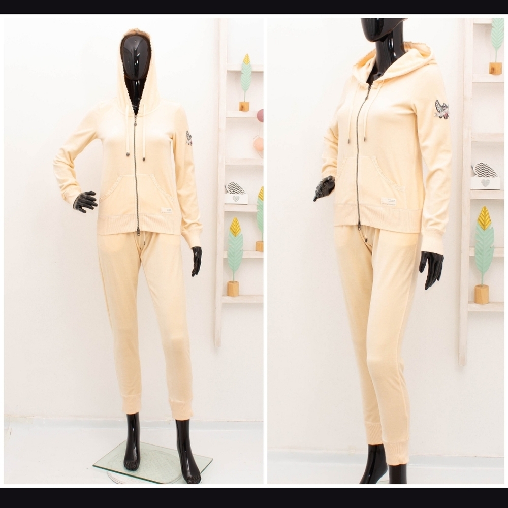 Odd Molly Anthropologie Velvet Velour Recce And Pants Tracksuit Set RARE Size 6 - Picture 2 of 16
